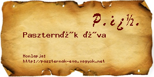 Paszternák Éva névjegykártya