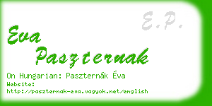 eva paszternak business card